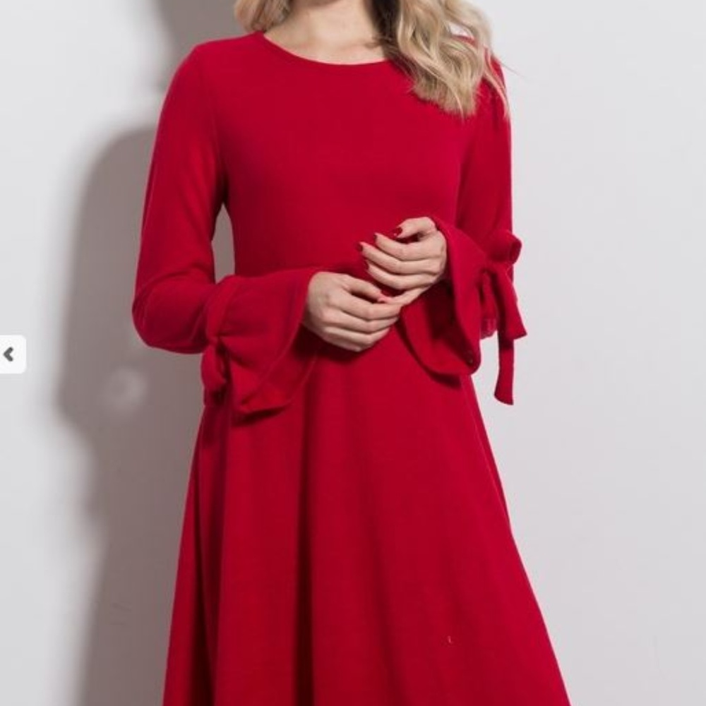 Adorable Valentines Day Bell Sleeve Dress